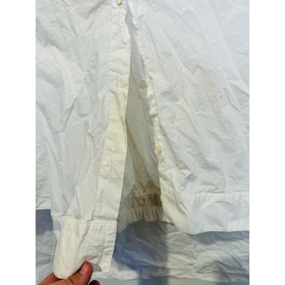 MM6 MAISON Martin Margiela White 100% Cotton Button Up Cape Style Top size EU 42 - Picture 7 of 11